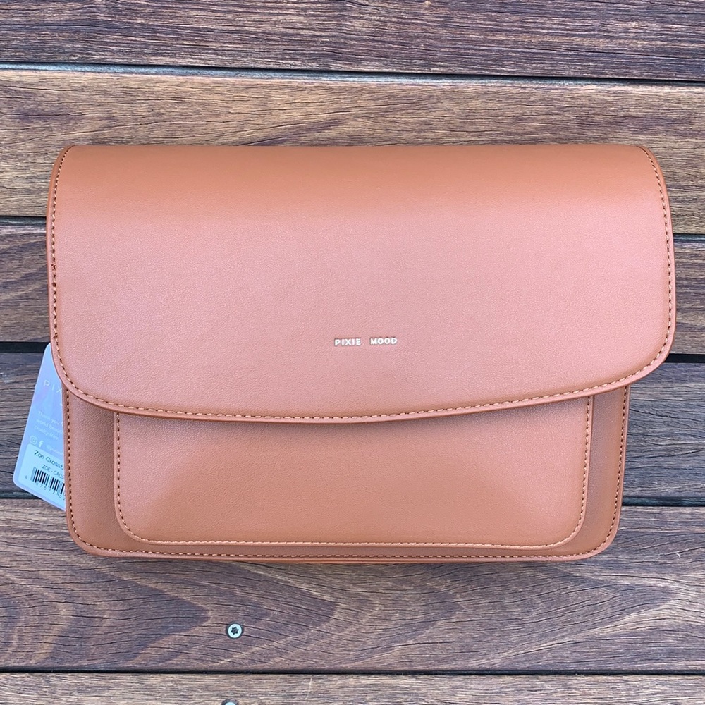 BNWT Pixie Mood Brown Faux Leather Crossbody Handbag